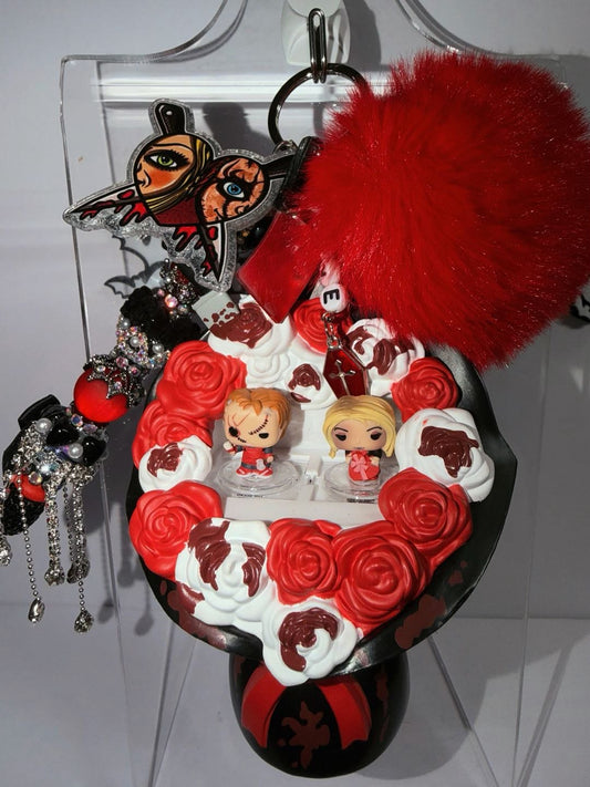 Chuck and Bride Bouquet Keychain