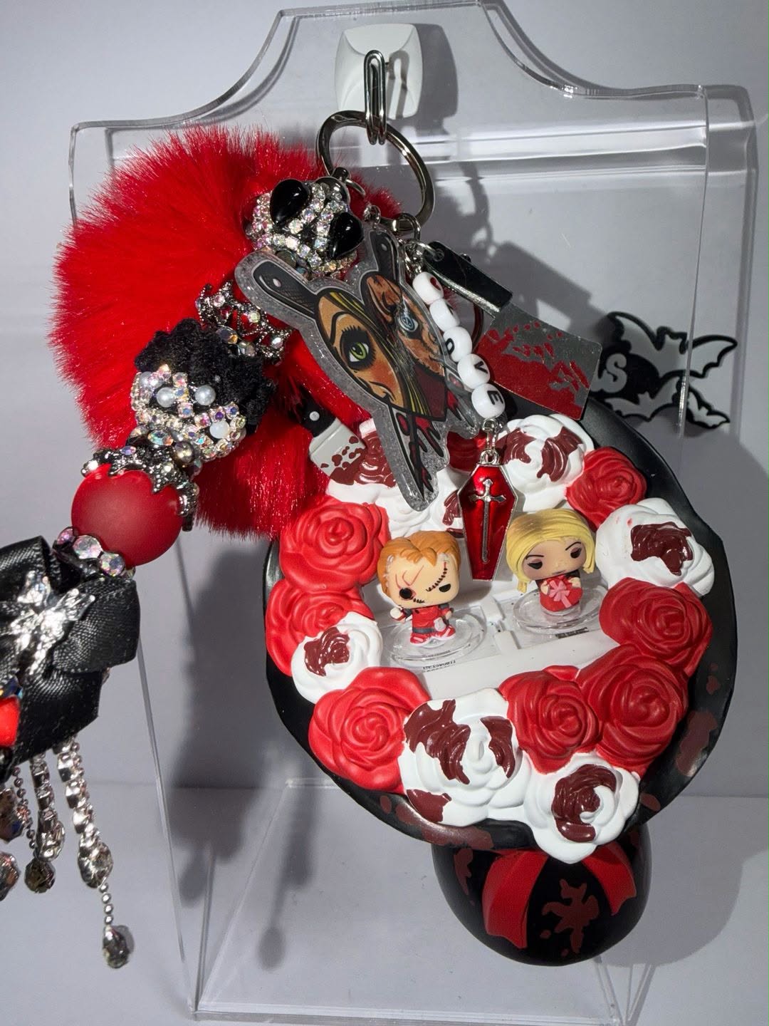 Chuck and Bride Bouquet Keychain